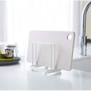 Yamazaki Home 2496 Plate Cutting Board Stand White